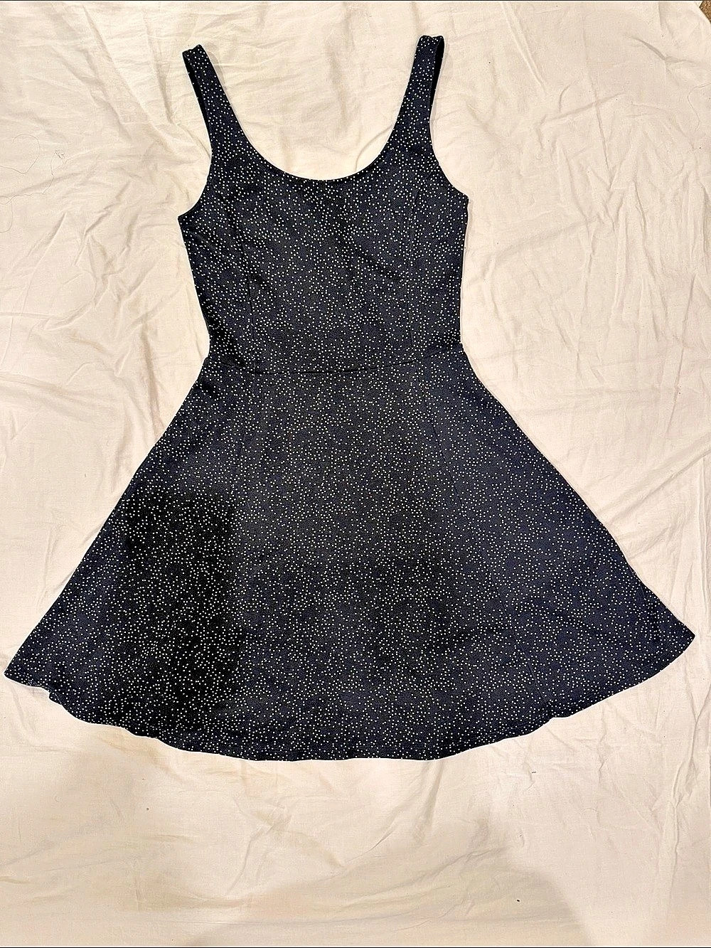 H&M Polka Dot Mini Dress in Black & White Size 2